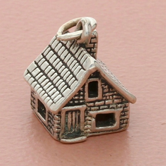 925 Sterling Silver Charm Set. Jewelry making. Heart Ballet Shoe 3D House Flag. - Picture 11 of 13